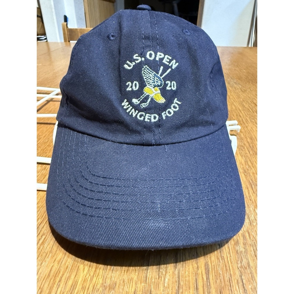 2020 U.S. Open Winged Foot USGA Member Hat Navy Leather Strap Golf Cap